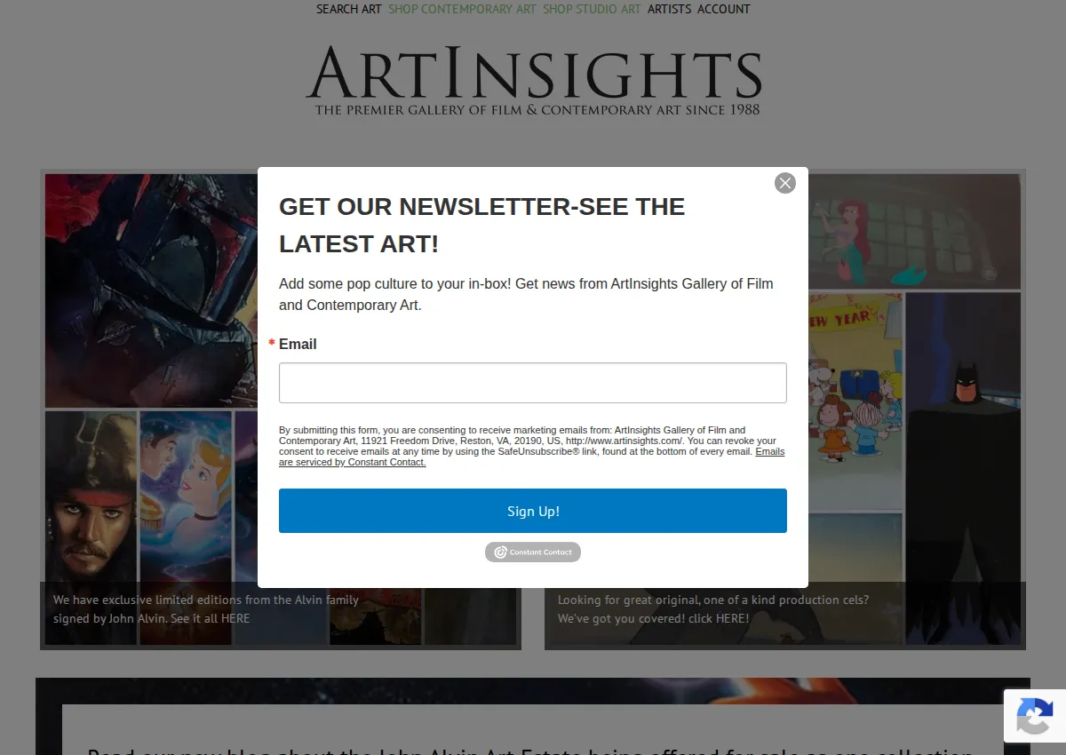 Store homepage