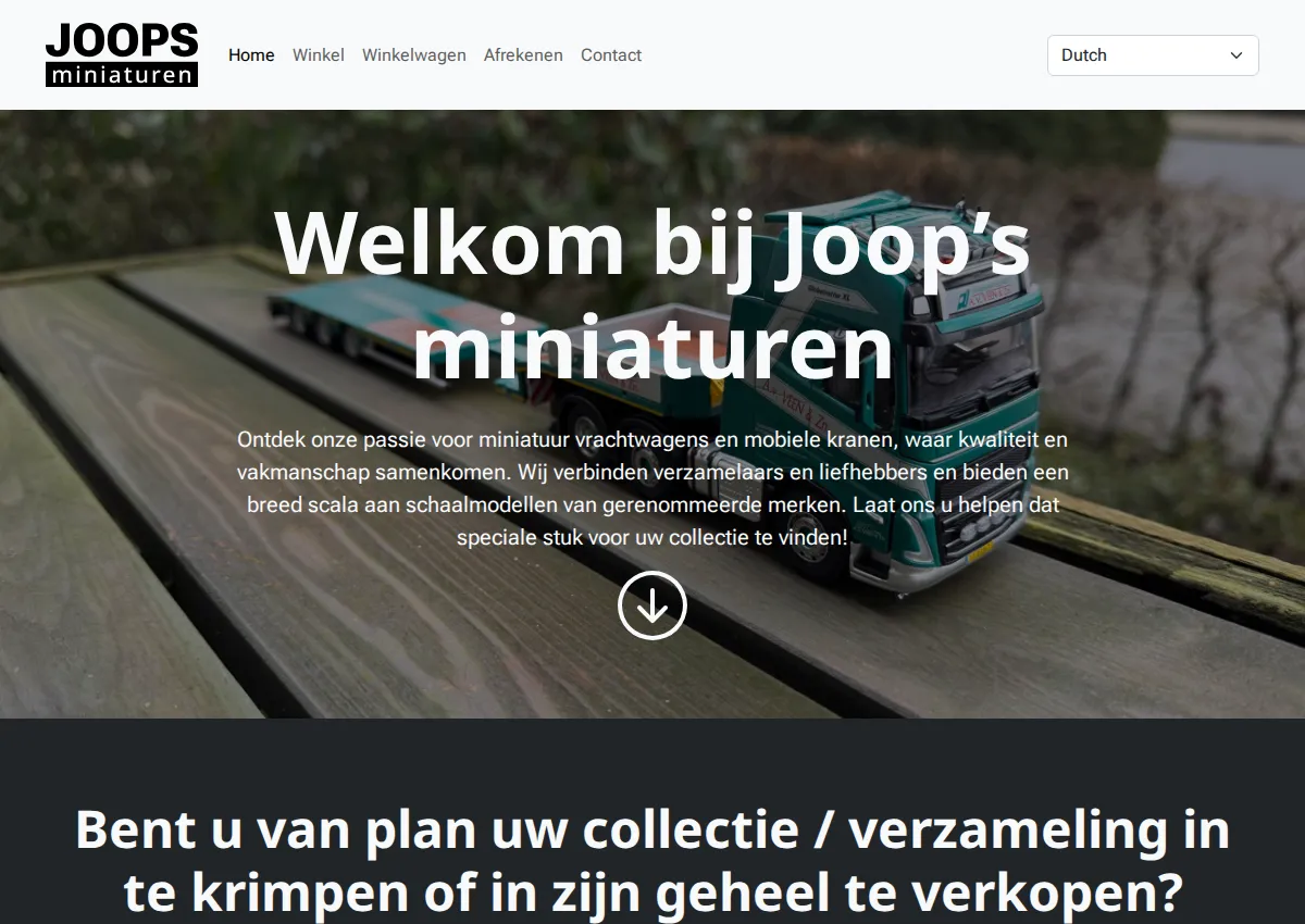 Store homepage