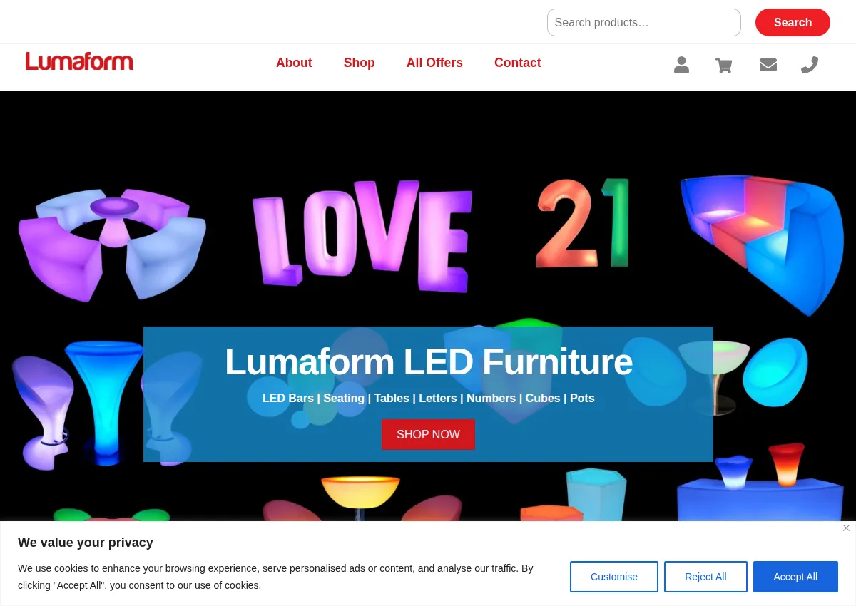 Store homepage