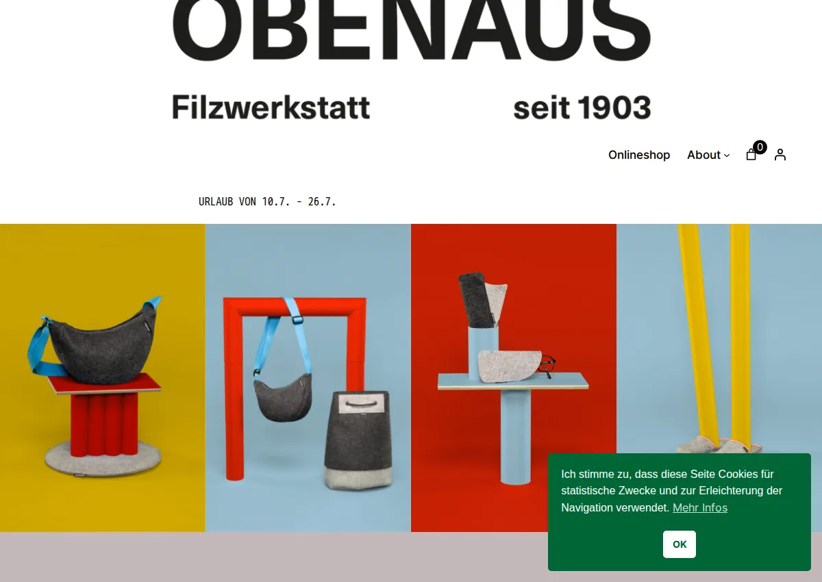 Store homepage