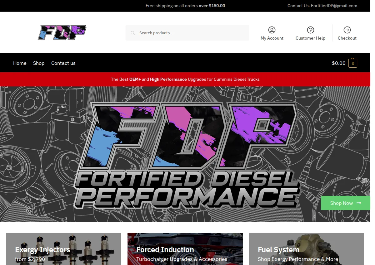 Store homepage