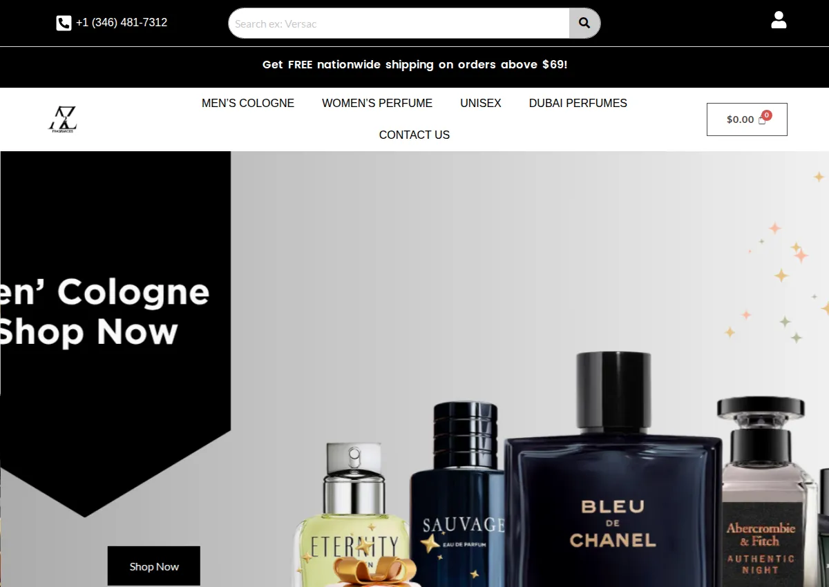 Store homepage