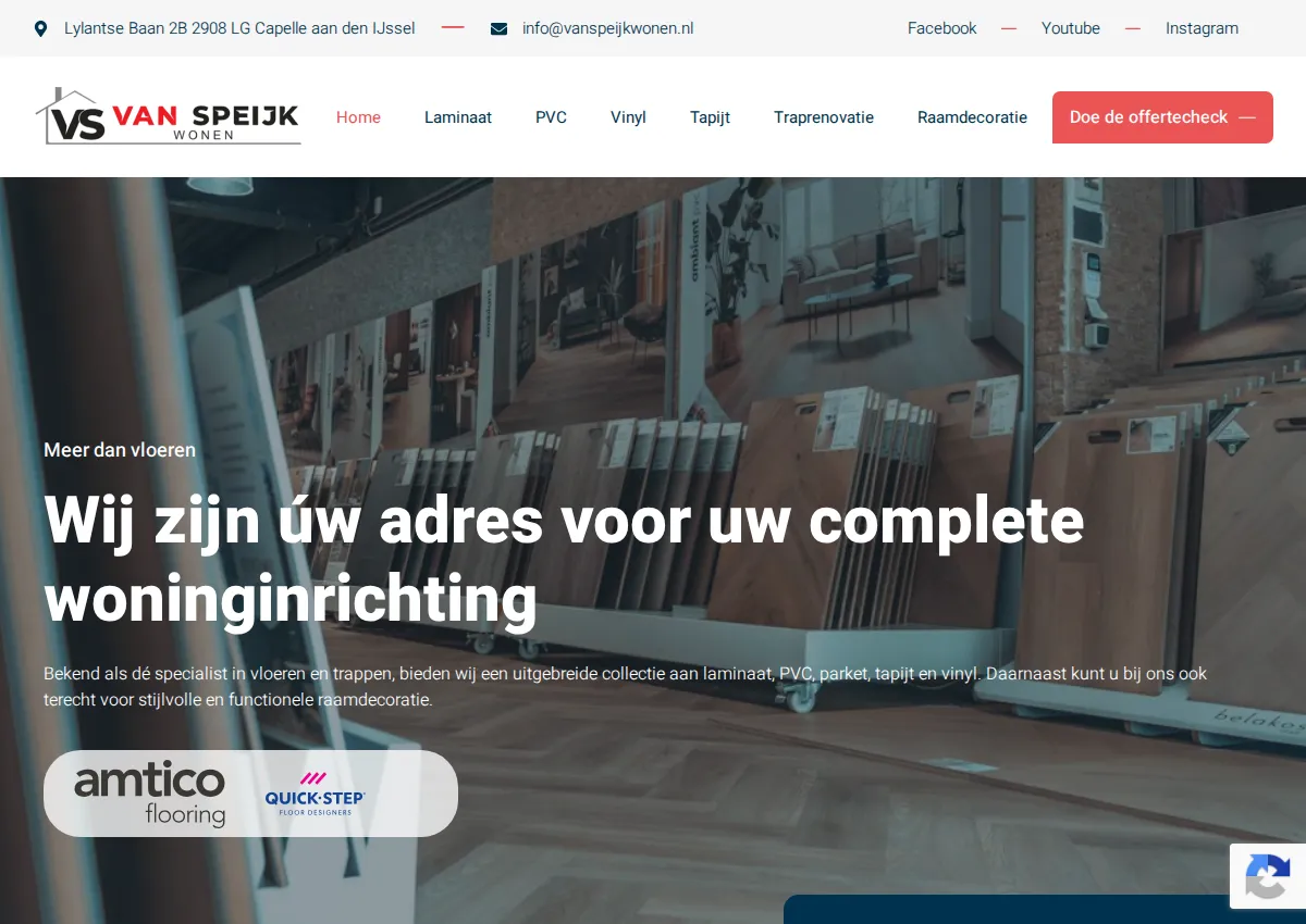 Store homepage