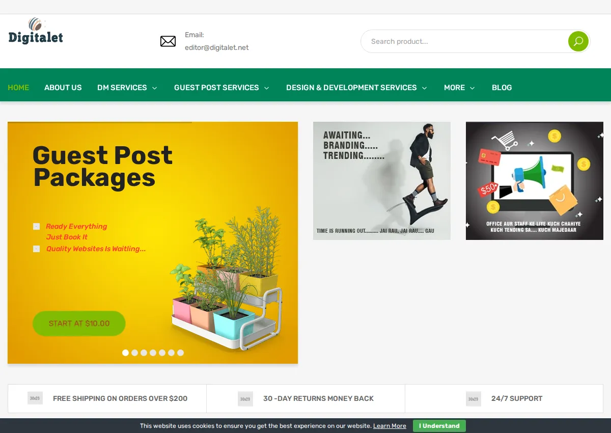 Store homepage