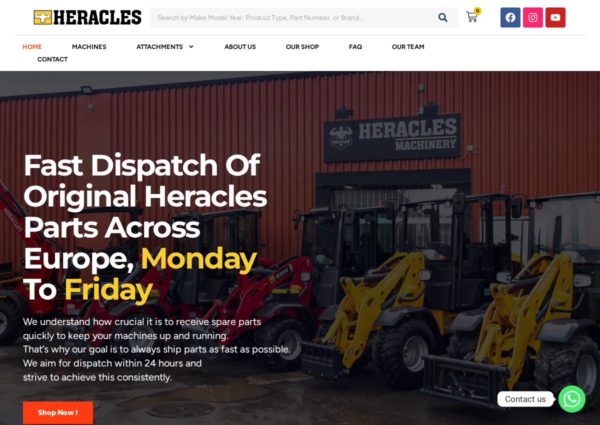Store homepage