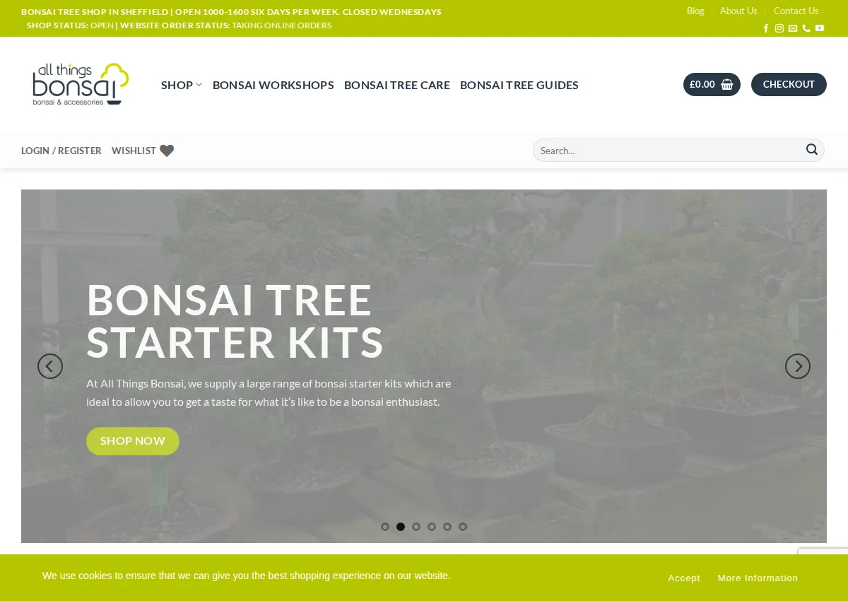 Store homepage