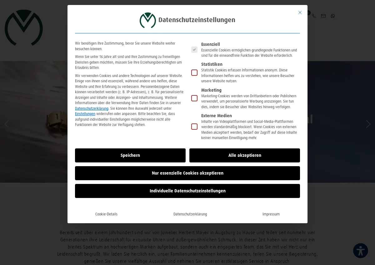 Store homepage