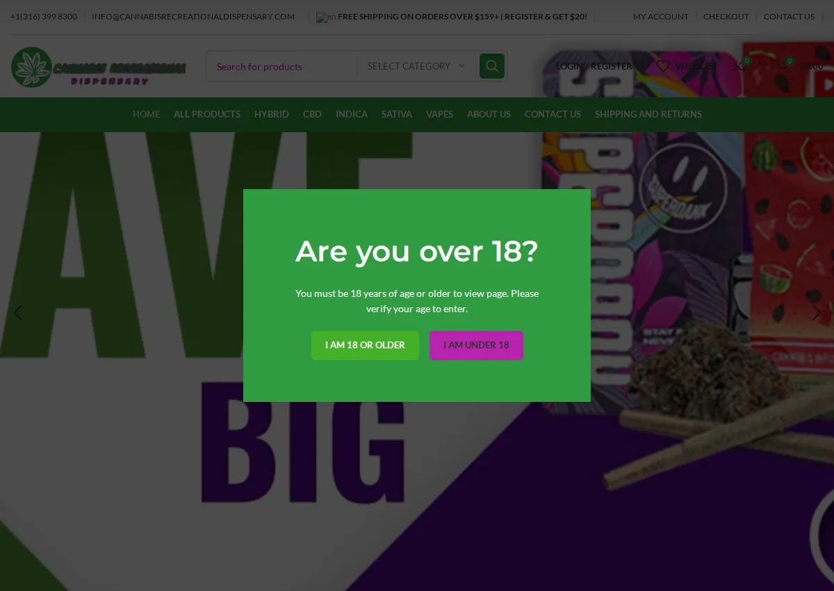 Store homepage