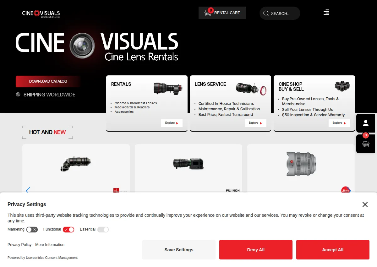 Store homepage