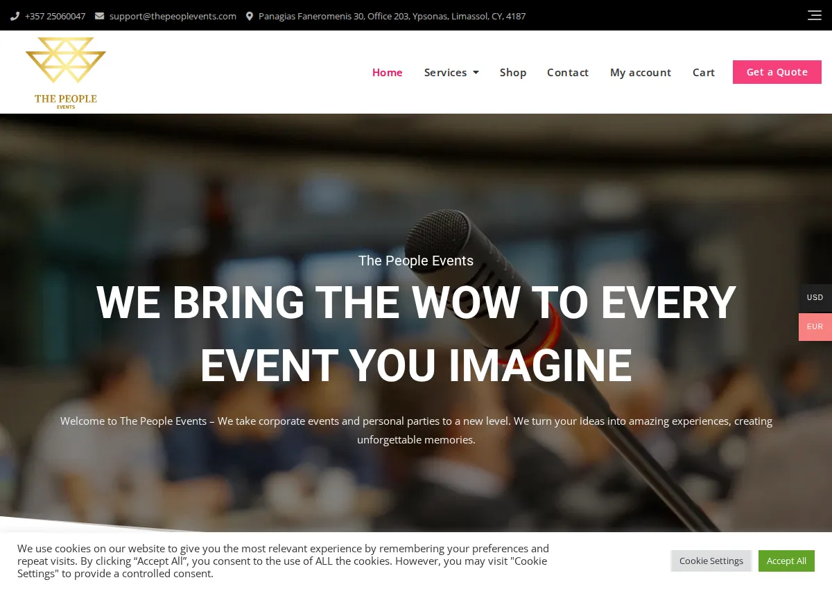 Store homepage