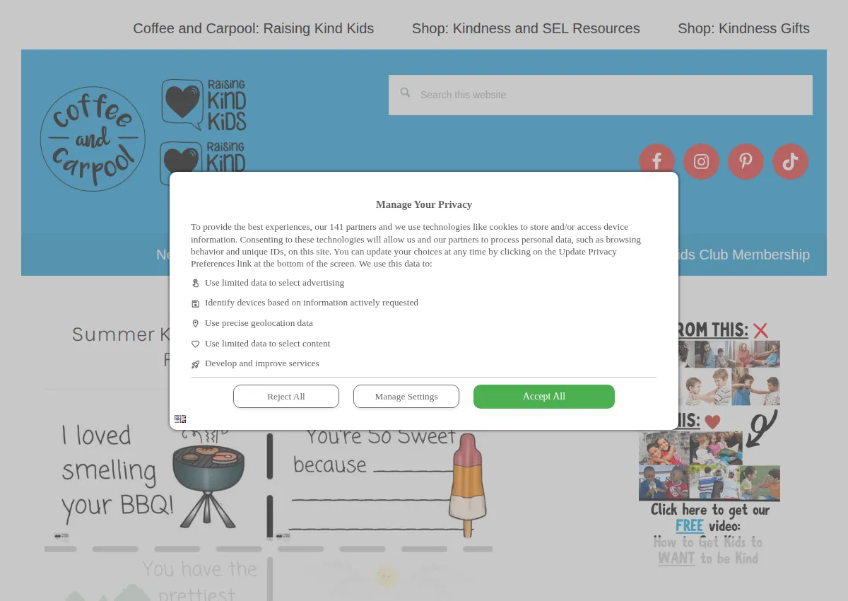Store homepage