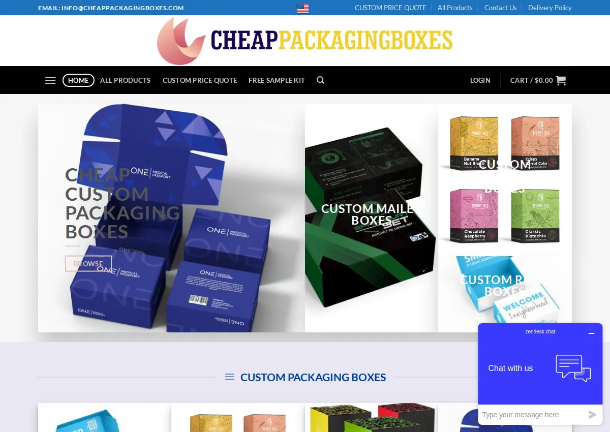 Store homepage